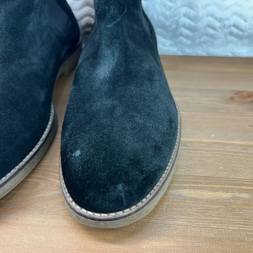 Zara Man Mens Suede Boots Chukka Ankle Pull On Black Casual Comfort 45 EU 12 US